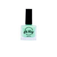 Oh Flossy Childrens Kids Brilliant Fluro Green Plant Based Nail Polish 