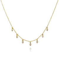 Culturesse Cami Dainty Diamante Necklace (Gold)