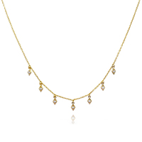 Culturesse Cami Dainty Diamante Necklace (Gold)