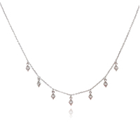 Culturesse Cami Dainty Diamante Necklace (Silver)