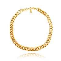Culturesse Karmen Titanium Gold Chain Necklace 