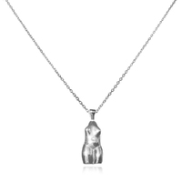 Culturesse Eros Body Art Pendant Necklace (Silver)