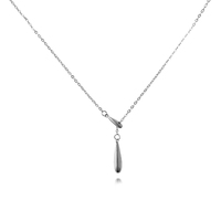 Culturesse Priscilla Modern Fine Drop Necklace (Silver)