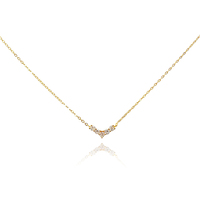 Culturesse Csilla Diamante V-Pendant Necklace (Gold)