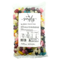 Simply For Me Assorted Flavoured Jelly Beans Bulk Pack 1kg - Made in Australia