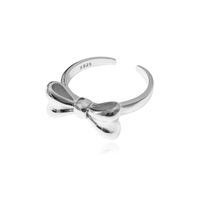 Culturesse Elvie Artisan Bow Open Ring (Silver)