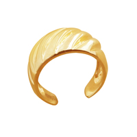 Culturesse Lux Gold Vermeil Croissant Open Ring