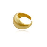 Culturesse Elvera Modern Dome Open Ring - Gold