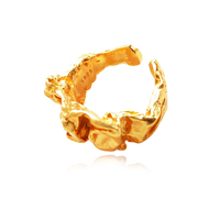 Culturesse Ezra Sculpture Open Ring - Gold