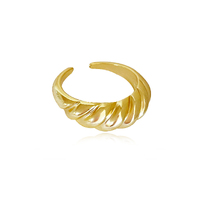 Culturesse LaBelle Gold Vermeil Twisted Open Ring