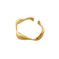 Culturesse Celina Gold Wave Open Ring