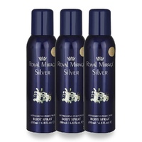 Royal Mirage 200ml Body Spray Silver Pack of 3