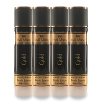 Royal Mirage 200ml Body Spray Gold Pack of 4