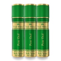 Royal Mirage 200ml Body Spray Pure Oud Pack of 3