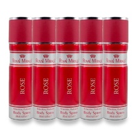 Royal Mirage 200ml Body Spray Rose Pack of 5