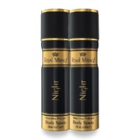 Royal Mirage 200ml Body Spray Night Pack of 2