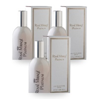 Royal Mirage 120ml Eau De Cologne EDC Spray Platinum Pack of 3