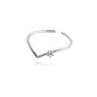 Culturesse Tavia Fine Everyday Silver Open Ring