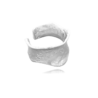 Culturesse Gwenore Textured Silver Open Ring