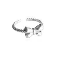 Culturesse Tilda Artisan Bow Tie Open Ring (Silver)