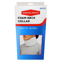 Surgical Basics Foam Neck Cervical Collar Support Brace Large 47 - 56.5cm
