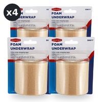 Surgical Basics Sports Tape Gym Pro Wrap Pre Taping Foam Under Wrap 65mm x 27m Pack of 4