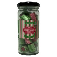 Scott Bros Candy Vintage Watermelon Rock Boiled Sweets Jar 155g Aust Made