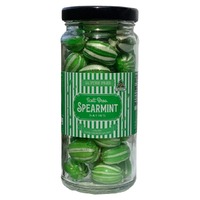 Scott Bros Candy Vintage Spearmint Satins Boiled Sweets Jar 155g Aust Made