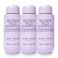 NAK Signature Blonde Plus Shampoo 350ml Pack of 3