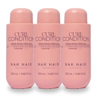 NAK Signature Curl Conditioner 350ml Pack of 3