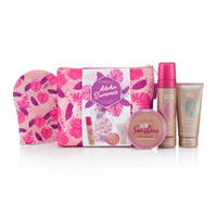 Sunkissed Aloha Tanning Set Mousse 200ml Bronzer 12g Primer 150ml Mitt And Bag