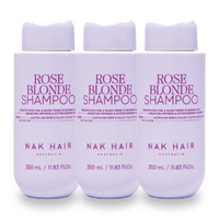NAK Signature Rose Blonde Shampoo 350ml Pack of 3