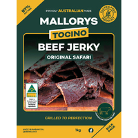 Mallorys Tocino Original Safari Beef Jerky 1kg (for Human Consumption)
