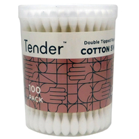 Tender Cotton Buds Double Tips Swabs Pack of 100 (Paper Sticks)