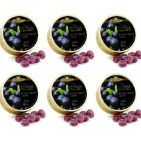 6 x Simpkins Black Currant Drops 200g Tin Sweets Candy Lollies