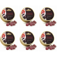 6 x Simpkins Strawberry & Raspberry with Chocolate Centre Drops 175g Tin Sweets Candy Lollies