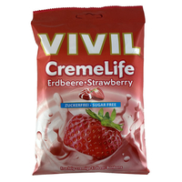 Vivil Sugar Free Creme Life Strawberry Candy Sweets 110gm