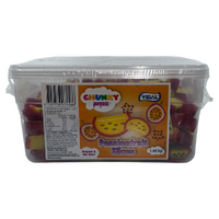 Vidal Chunky Liquorice Passion Fruit Slices Tub 1.45kg Bulk Candy