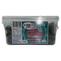 Vidal Chunky Liquorice Watermelon Slices Tub 1.45kg Bulk Candy
