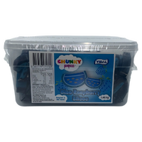 Vidal Chunky Liquorice Blue Raspberry Slices Tub 1.45kg Bulk Candy