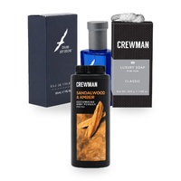 Men's Grooming Gift Set – Blue Stratos EDT 50ml, Crewman Soap On A Rope & Powder