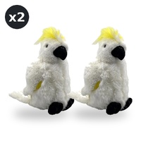 Wild Republic Cuddlekins Cockatoo Soft Plush Toy Mini Stuffed Animal 18cm Pack of 2