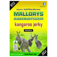 Mallorys Tocino Original Kangaroo Jerky 1kg BULK PACK (for Human Consumption)