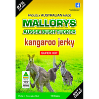 Mallorys Tocino Super Hot Kangaroo Jerky 100g