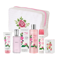 Yardley English Rose Pamper Pack Gift Set with Bonus Lulu Grace Rose Bag 