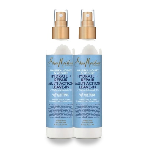 SheaMoisture Manuka Honey and Yoghurt Hydrate & Repair Multi Action Leave in 237ml Pack of 2