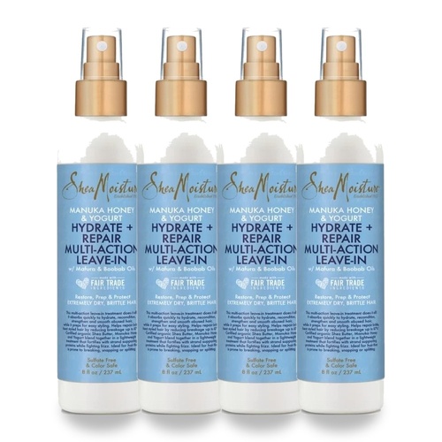 SheaMoisture Manuka Honey and Yoghurt Hydrate & Repair Multi Action Leave in 237ml Pack of 4