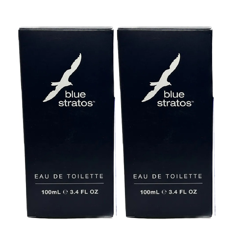 Blue Stratos EDT 100ml 2 Pack Mens Fragrance Set Fresh Citrus Scent