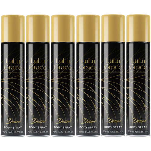 Lulu Grace Desire Body Spray Set 6 Packs 75ml Each