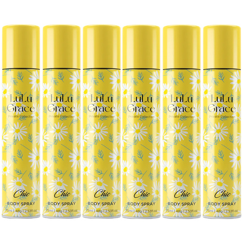Lulu Grace Chic Body Spray Set 6 Packs 75ml Each